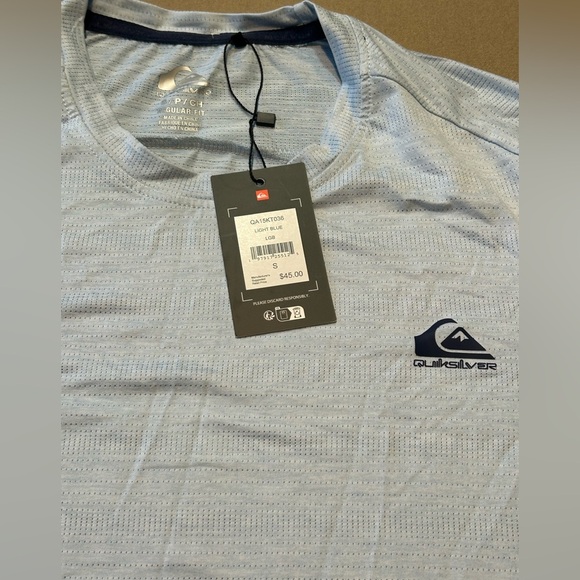 NWT Quiksilver Men's Light Blue T-Shirt Size S Great Gift!​ - Picture 2 of 5